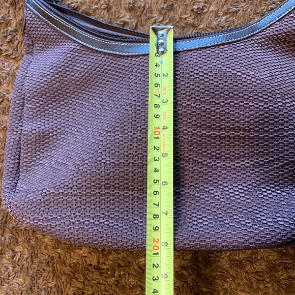 Brown Vegan Leather & Woven Bag - Picture 6 of 9